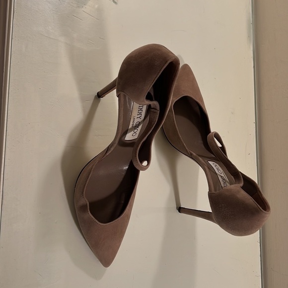 Beautiful taupe suede Jimmy Choo high heels - Picture 7 of 7